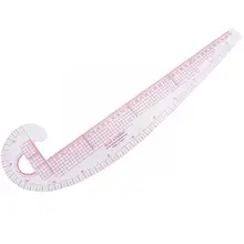 Règle de couture en plastique multifonction, courbe française, outils de fabrication, courbe, tailleur, mesure, degré, papeterie, Ru W8c3