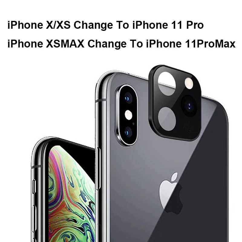 Закаленное стекло протектор для iPhone X XS Max поворот на iPhone 11 Pro Max чехол задняя камера Объектив Замена на iPhone 11 Pro Max крышка