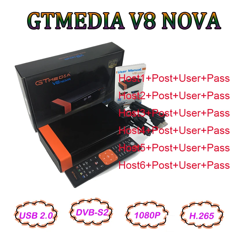 DVB-S2 1080P HD Gtmedia V8 Nova Europe Cline для 2 лет спутниковый ТВ ресивер H.265 wifi GTmedia V8 NOVA спутниковый ТВ ресивер
