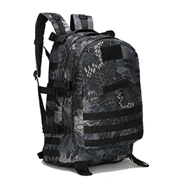 Большой емкости Военный Тактический штурмовой рюкзак армейский Молл Водонепроницаемый маленький рюкзак для наружного туризма кемпинга охоты - Цвет: Silk Black