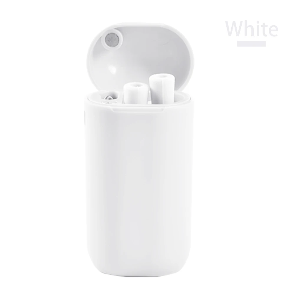 Складная Силиконовая трубочка многоразовая гнущаяся соломинка для напитков с футляром и щетка для чистки путешествий, дома, офисных напитков - Цвет: Белый
