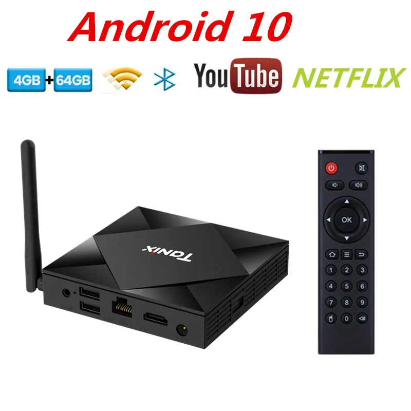 ТВ-приставка IP на Android 10 4K медиаплеер 3D видео Youtube Netflix 8/32 ГБ смарт-ТВ-приставка с