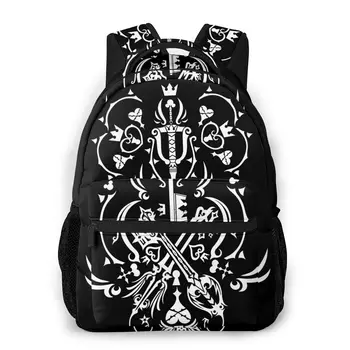 

Kingdom Hearts - Black New Pattern knapsack Kingdom Teens Books Backpack