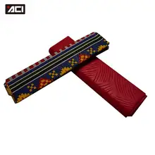 ACI 2 ярда Ghana Kente Ткань Mix 2 ярда простая крашеная африканская ткань Анкара тиснение узор настоящий воск блок принты ткань