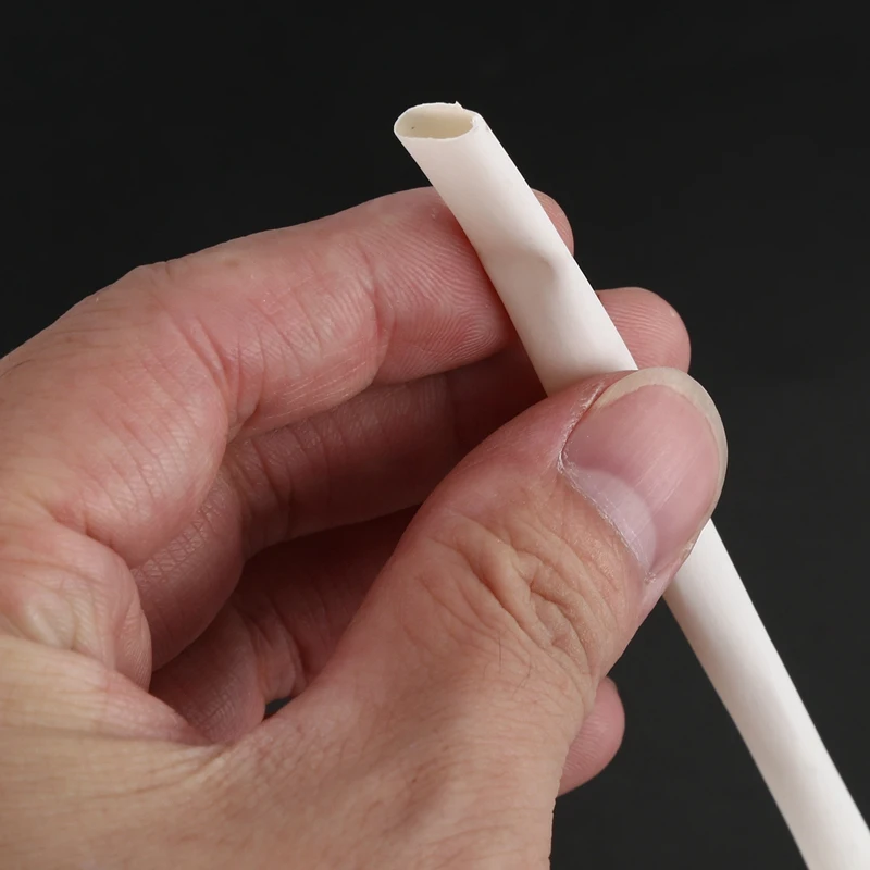 Ratio 2: 1 6mm OD White Polyolefin Heat Shrinkable Tube heat shrink tubing 32.8ft