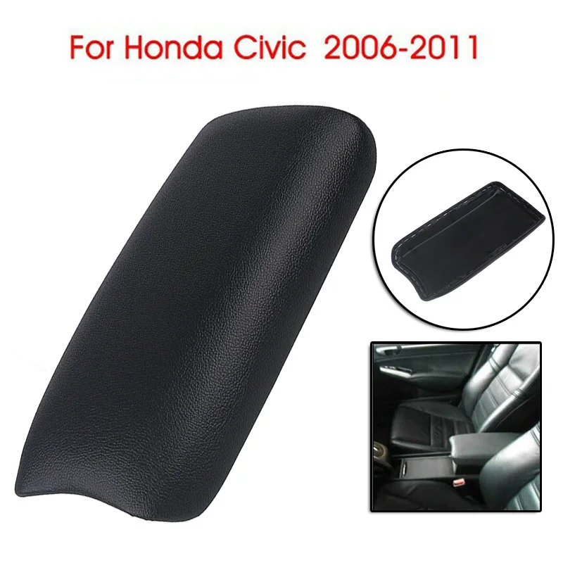 340*168 мм чехол для сиденья автомобиля для Honda Civic 2006-2009 Черный Кожаный авто подлокотник центральная консоль крышка автомобильные аксессуары