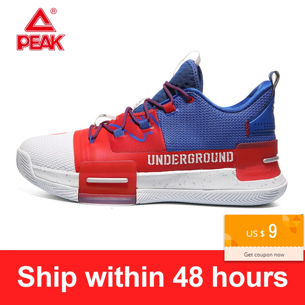 PEAK TAICHI Lou Williams Basketball Shoes Underground Sneakers Adaptive Cushioning Men's Footwear Wearable Non-slip Sports Shoes