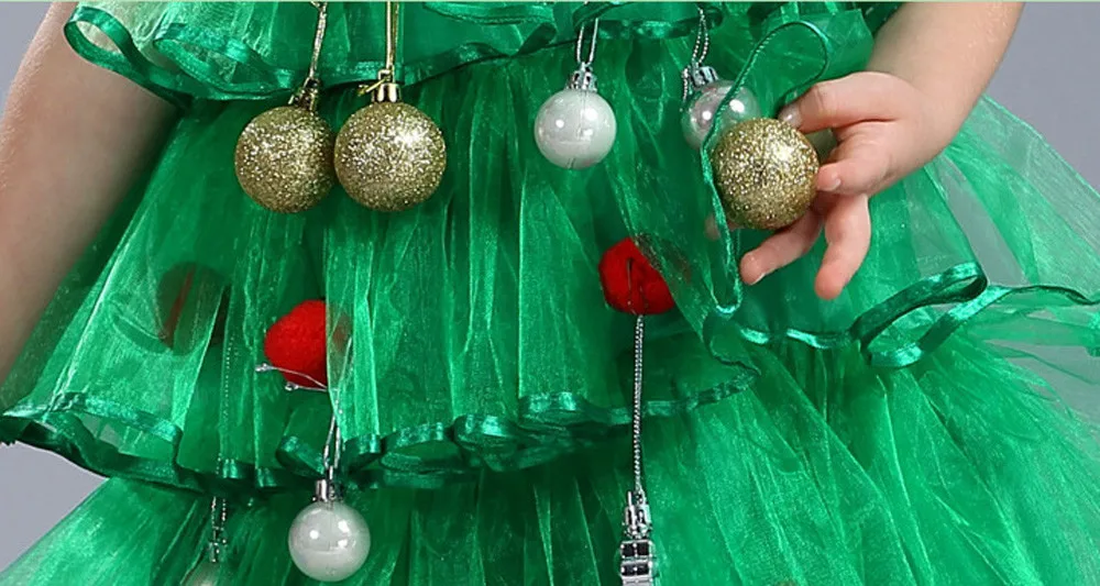 Рождественские вечерние платья для девочек, детская Рождественская елка для костюма, платье, вечерние топы, жилет+ шляпа, наряды, vestido infantil