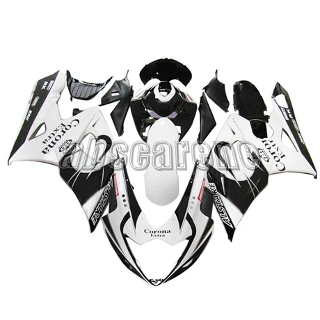 Инъекции мотоцикл полный обтекатель комплект для Suzuki GSXR1000 K5 2005 2006 GSXR-1000 05 06 ABS пластик Кузов глянцевый черный белый