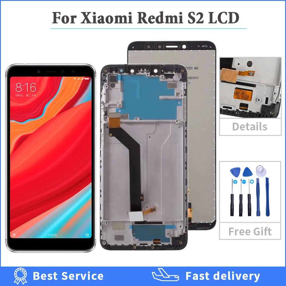 

5.99" LCD For Xiaomi Redmi S2 LCD Display Digitizer Touch Screen Assembly with Frame for Redmi Y2 S2 Global Version LCD Screen