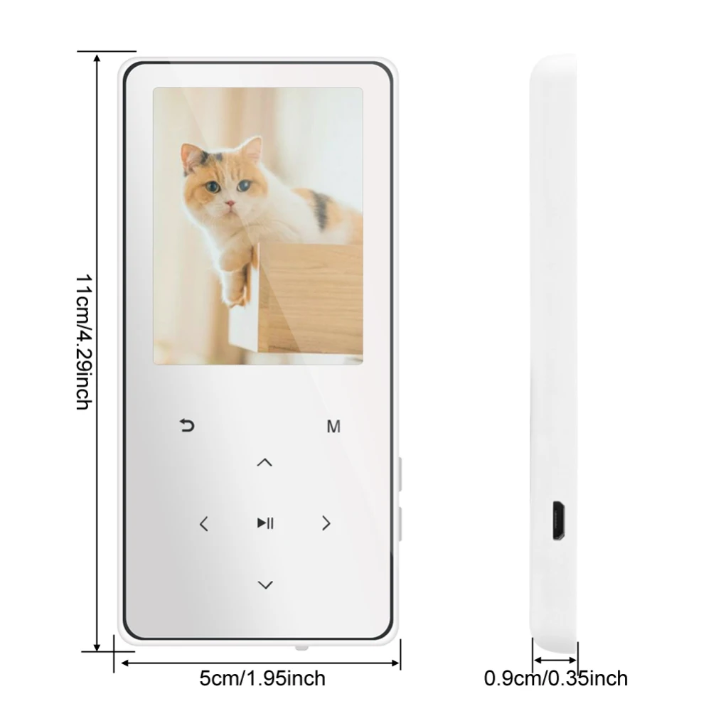 2,4 ''8 Гб MP4 плеер Bluetooth HiFi сенсорный зеркальный экран музыка электронная книга рекордер с bluetooth Спорт mp3 mp4 музыкальный плеер