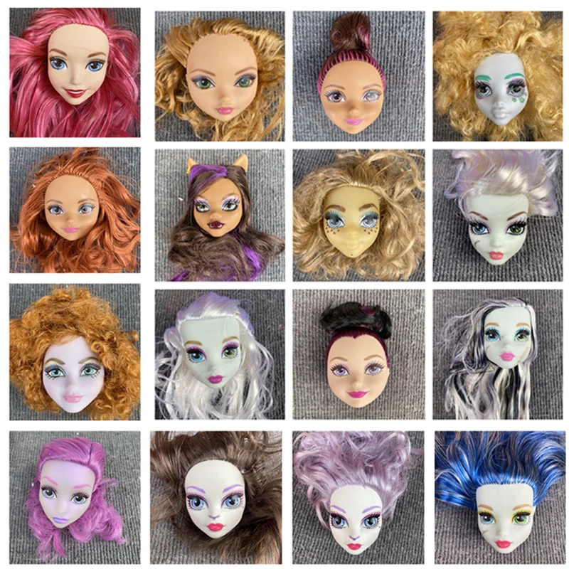 Случайный 9 шт кукла голова с волосами девушки макияж прическа для BJD кукла аксессуары ребенок дети девочки игрушка подарок