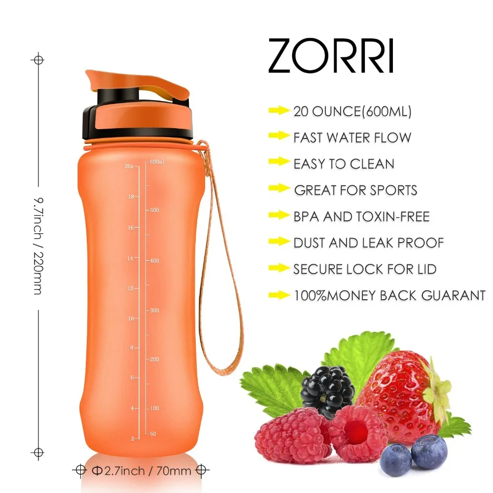 Зорри вассер Flasche Zitrone Obst Infuser вассер Flasche шейкер Fahrrad Reise Flaschen botella de agua con filtro gourde borracc
