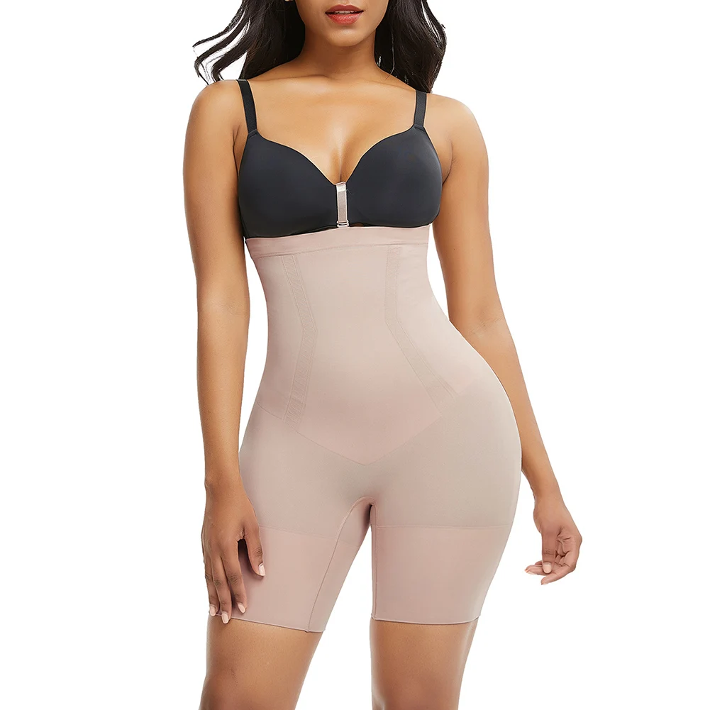 Lover Красота Body Shaper Бесшовные Для женщин с завышенной талией до середины бедра короткие для похудения живота, талии корректирующий пояс Управление моделирующее белье нижнее белье