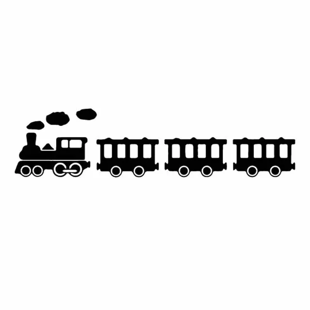 YJZT * Lovely Naive Train With Smoke Animation Delicate Vinly  Decal Decor Car Sticker Cute Black/Silver C27 0931|Car Stickers| -  AliExpress
