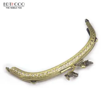 

12.5cm Arch Metal Purse Frame Handle for Clutch Bag Handbag Accessories Making Kiss Clasp Lock Antique Bronze Tone Bags Hardware