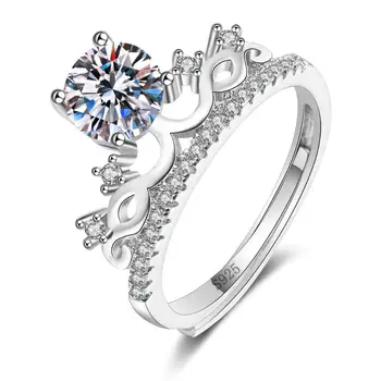 

925 Sterling Silver Rings Women Fine Jewelry Diamond Wedding Engagement Rings For Women