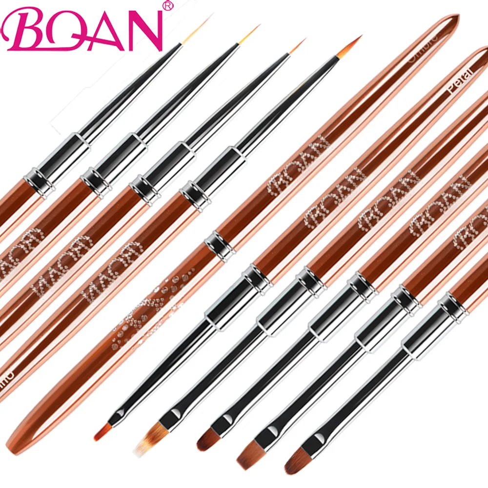 Rose Gold Nail Drawing Brush