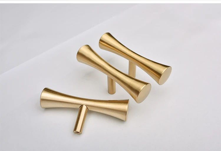 European Solid Brass Cabinet Handle and T Knob Kitchen Wardrobe Cupboard Handles Drawer Pull Furniture Handle