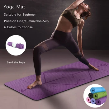 

1830*610*60mm TPR Yoga Mats for Beginner Pilates Gym Sports Exercise Pads Non-slip Soft Fitness Gymnastics Environmental Carpet