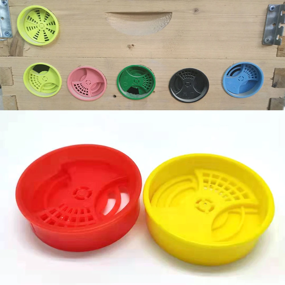 New Type Beehive Door Beekeepers Tools Bee Keeping House Nest Gate Nest Equipment Plastic Beeing Entrance Disc Vent Hole 5pcs beekeeping tools beehive door