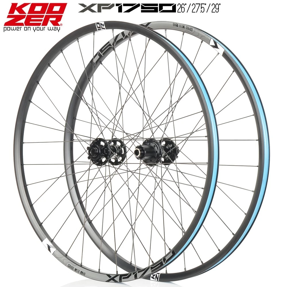 Koozer juego de ruedas para bicicleta de montaña XP1750, 26, 27,5, 29 pulgadas, QR TA, 32 orificios, HG, XD, MS 11, 12 velocidades, sin cámara, QR / THRU / BOOST Rim|Rueda - AliExpress