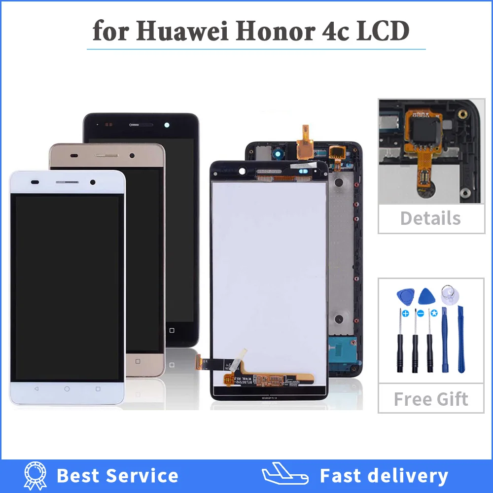 

5.0" LCD For Huawei Honor 4C LCD Display Touch Screen Digitizer Glass With Frame Assembly G Play Mini CHC-U01 CHC-U03 LCD