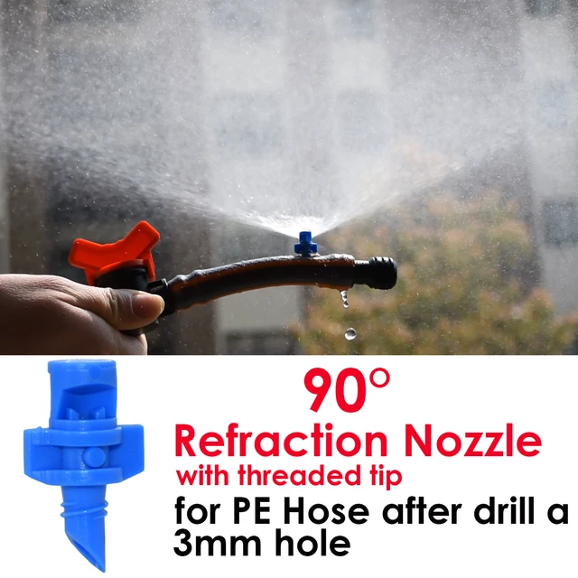 Kesla 20-100Pcs Refrakciós Fúvóka 90/180/360 Fokos Sprinkler Fej Szál Csatlakozás Kert Öntözés Köd Permetező Üvegház - Image 5