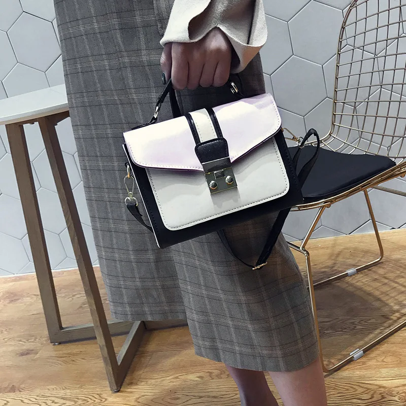 

Fashion Contrast Color Handbag Bag 2019 New Style Spring Shoulder Bag Korean-style Versatile Shoulder
