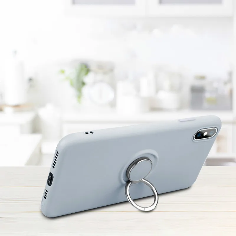Магнитный чехол для телефона с кольцом подставкой Iphone 7 8 6 6s Plus X XR XS 11 Pro Max мягкая