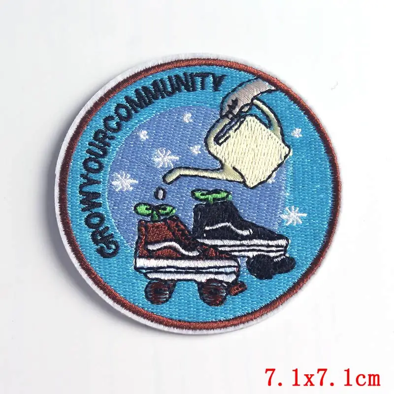 Prajna хиппи круглые нашивки для одежды DIY гладильная вышитая нашивка для одежды пальто джинсы Аппликация Украшение F