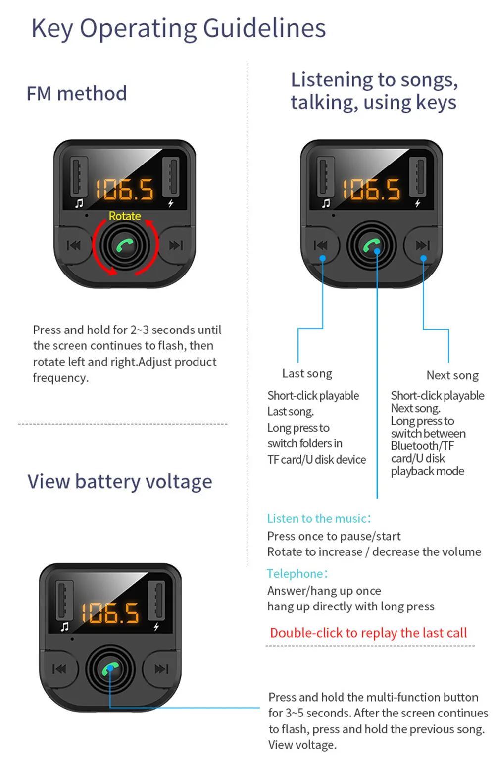 Автомобильный Bluetooth MP3 музыкальный плеер ABS беспроводной Handsfree Мобильный телефон fm-модулятор Радио Bluetooth USB передатчик Черный BT36B
