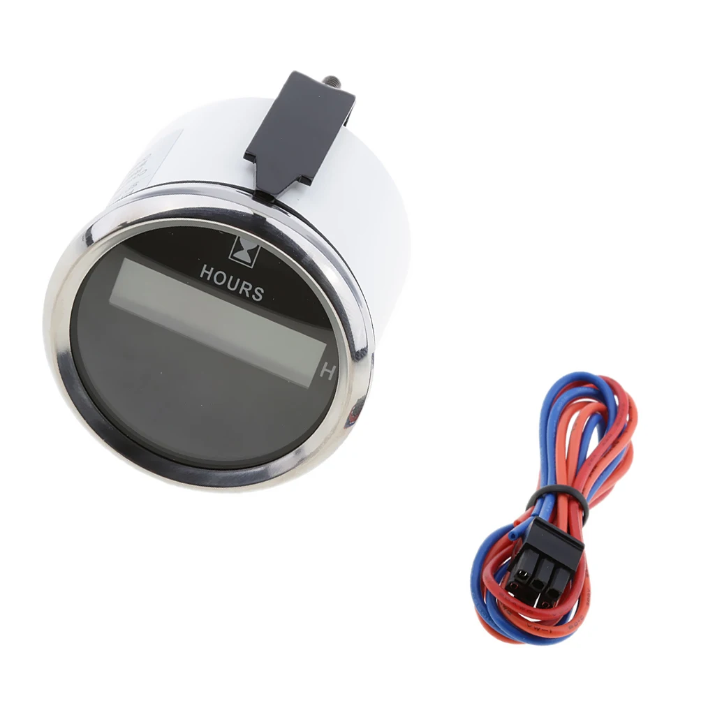 DC 12v 24v счетчик часов круглый для судовых лодок двигателя мотоцикла