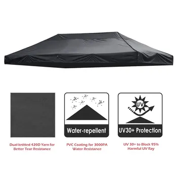 

YeStarry 9.5x19ft EZ Pop Up Canopy Top Replacement Instant Patio Sunshade Tent Cover Yard