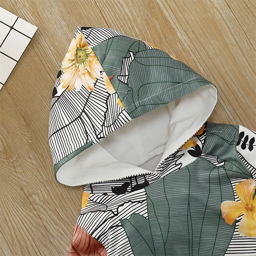 Pudcoco/Рождественская осенняя одежда для маленьких мальчиков и девочек свитер, топы с капюшоном, пальто, штаны комплект одежды с цветочным рисунком из 2 предметов, на возраст от 0 до 24 месяцев
