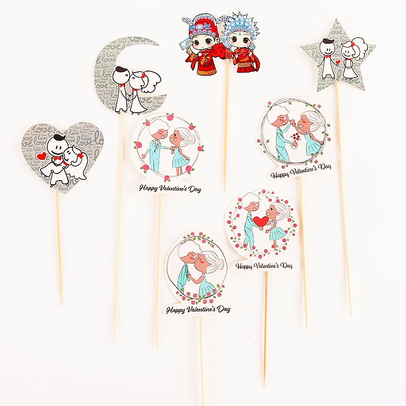 Toppers-13-1set 1 компл. Мультфильм Мститель игрушка история замороженные дети партии кекс Picks выбор Дети День рождения Минни украшения семья вечерние поставки - Цвет: Toppers-13-1set