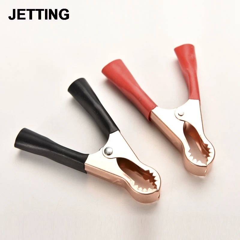 2Pcs Battery Test Lead Clips  Elec cal Crocodile Alligator Car Caravan Van