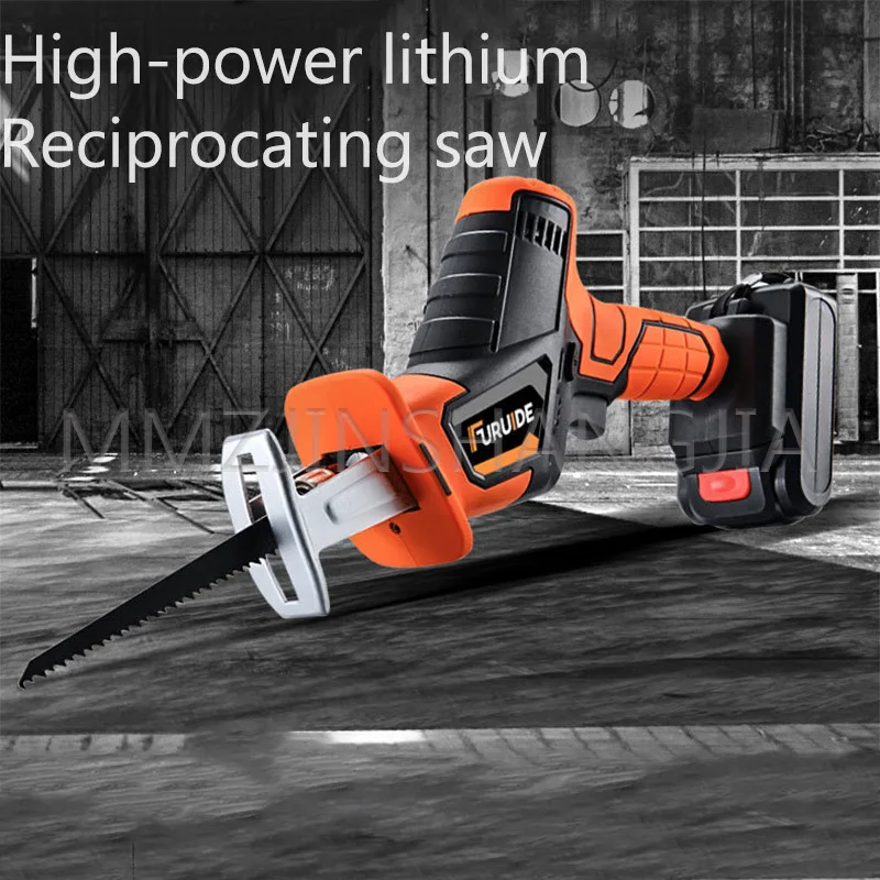 

Lithium Battery Electric Double Saw Chainsaw Charging Mode Sabre Saw Small Home Outdoor Portable Logging Saw Metal Cutting Wood