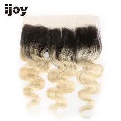 Бразильские волнистые волосы с 4x13 фронтальным шнурком Remy человеческие волосы #613 Платиновые светлые человеческие волосы для наращивания IJOY