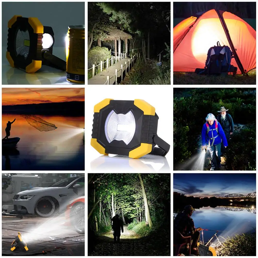 100W Led Portable Spotlight Super Bright Led Work Light Rechargeable for Outdoor Camping Lampe Led Flashlight