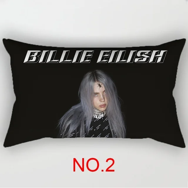 Billie Eilish Peach Skin Pillowcase Printing Pillow Cover Car Sofa Waist Cushion