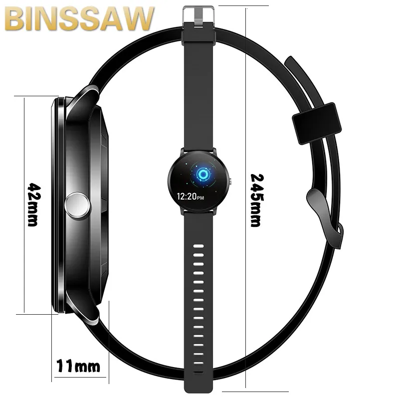Smart Wristband Fitness BINSSAW Smart Watches Men Waterproof Sports  Tracker Calories Blood Pressure Monitor Relogio Masculino