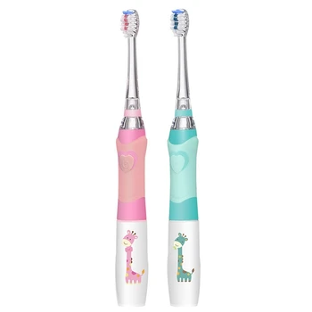 

-2x Children's Electric Toothbrush for Seago Children's Cartoon Sonic Electric Toothbrush Battery Type Timing Colorful Led Oral
