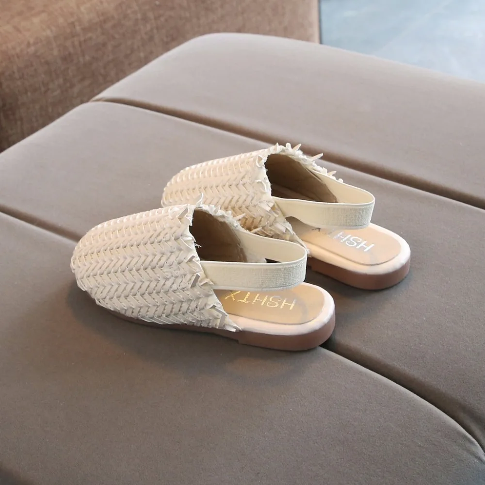 2019 girls retro woven sandals shoes princess shoes sandals sandals slippers summer sandals for girls kids shoes+male 40J23 (17) - 副本