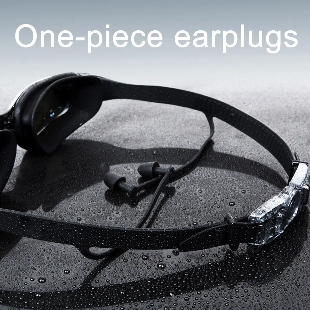 Professional Swimming Goggles One-Piece Earplugs Swimming Cap HD Waterproof Glasses Earplugs Swimming Accessories Adult&Children