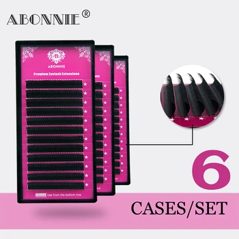 

6 Case All Size 8-17 mink black fake natural false eyelashes premium natural individual eyelash extension makeup maquiagem