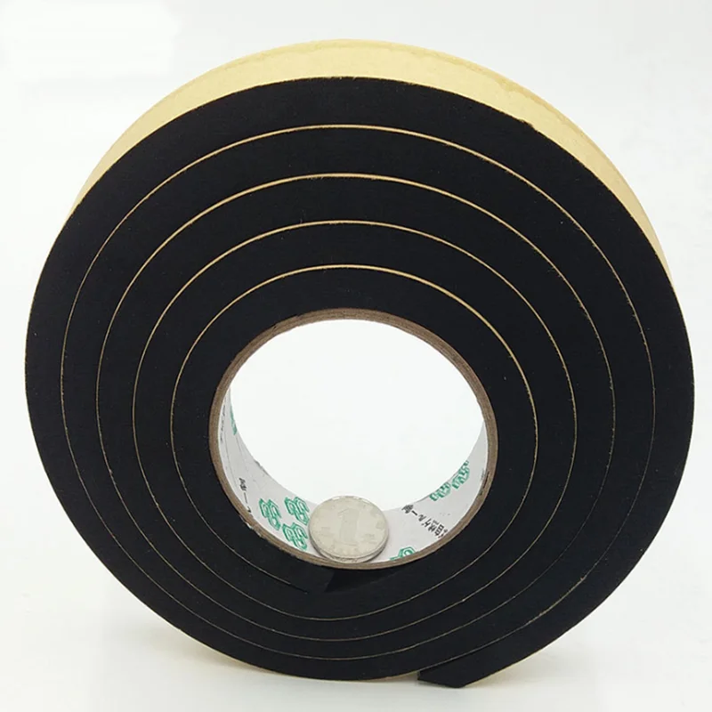 Nastro Schiuma Autoadesivo 25mm X 20mm - Guarnizione Porte E Finestre, Isolante Acustico (2 Rotoli Da 2m)