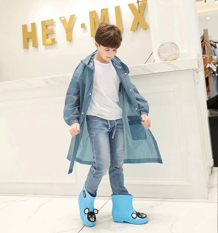 Fashion-travel-hiking-raincoat-poncho-children-s-Plaid-pocket-raincoat-student-raincoat-EVA-children-s-raincoat (2)