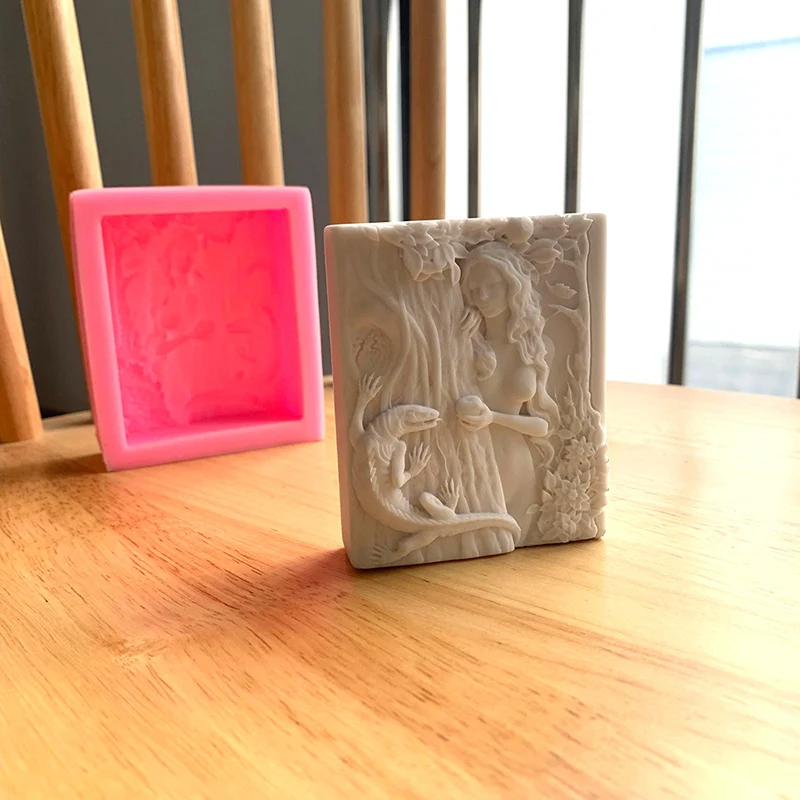 Bible handmade soap silicone mold eve stole forbidden fruit aromatherapy plaster mold candle Christ Eve, virgin Mary son