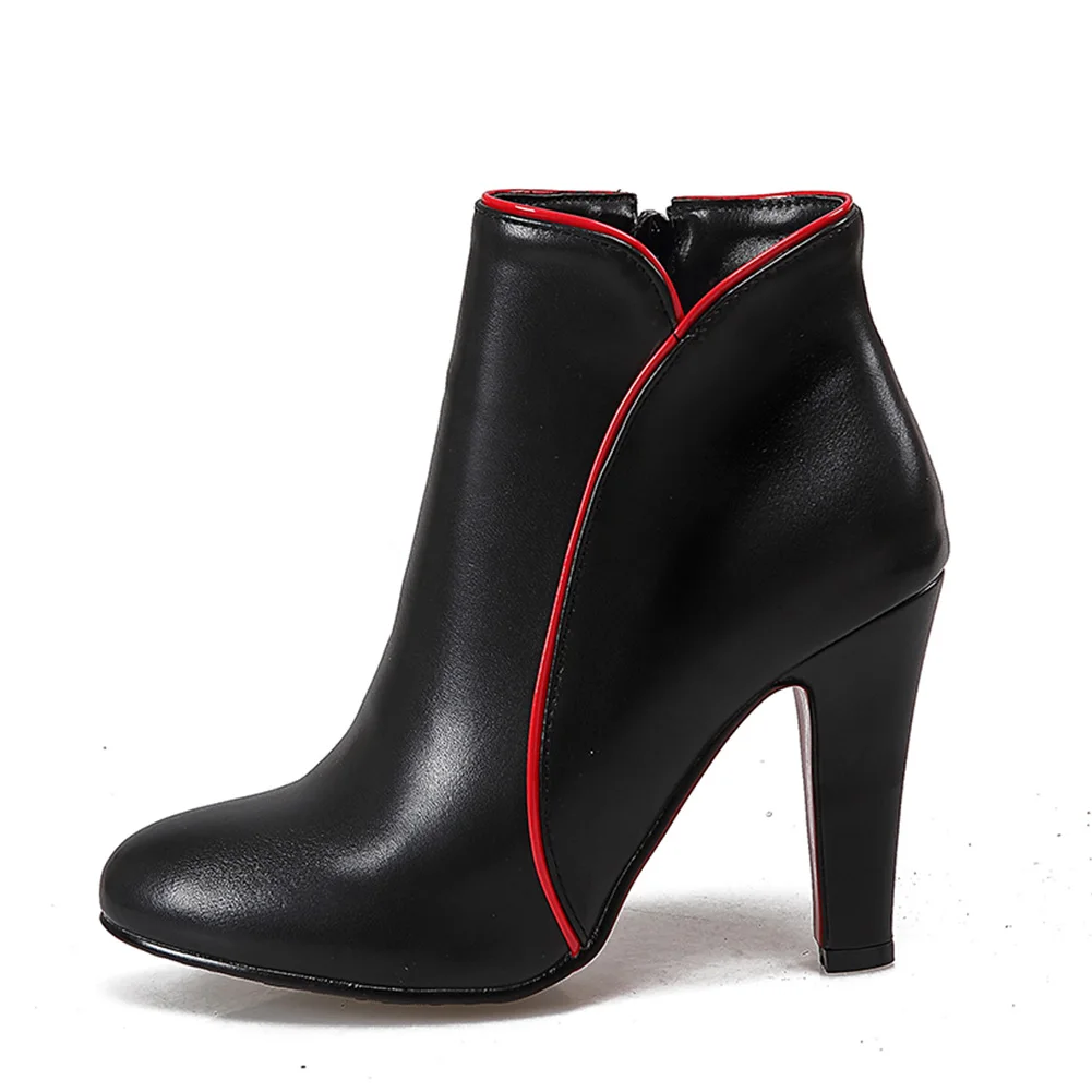 Karinluna/ г., большие размеры 48, элегантная офисная обувь на высоком каблуке 10 см женские ботинки женская обувь женские ботильоны